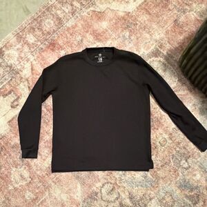 Northern Gravity Gear Men's Black Long Sleeve Crew Neck Thermal T-Shirt LG